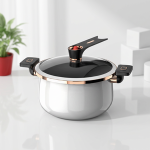 Marmite de cuisson multifonction 7L en émail avec couvercle en verre, pour soupes, ragoûts et bouillons d'os, compatible gaz et induction - Product Image 2