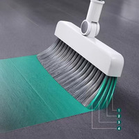 Ensemble de balais et pelle à long manche en plastique pour le nettoyage des tables, avec brosse à poussière en PU exfoliante, outils de nettoyage domestique modernes