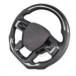 Volant de voiture en fibre de <span class=keywords><strong>carbone</strong></span> forgée avec LED, amélioration pour Ford F150 Bronco Ranger Raptor 2009 2010 2011 2012 2013 2014 - Product Image 4