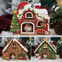 Cachette mignonne de hamster en bois solide naturel avec la conception originale personnalisable