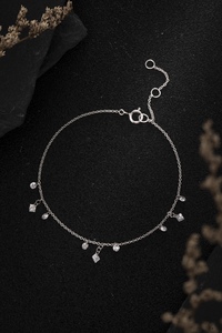 Fashion Stylish Elegance Design Sterling 18k Gold Link Chain <b>Adjustable</b> Tassel Beads Diamond Women Jewelry <b>Bracelets</b> - Product Image 5