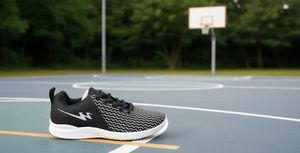 Scarpe Casual da Uomo Stile Basket in Maglia, Bianche e Nere, Traspiranti, con Lacci, Punta Rotonda, Intersuola in EVA, Suola in Gomma, per Tutte le Stagioni, Sportive - Product Image 2