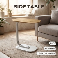 Table basse moderne pour salon, petite, portable, en bois et métal, écologique, avec rangement, facile à nettoyer, 38*28*58cm