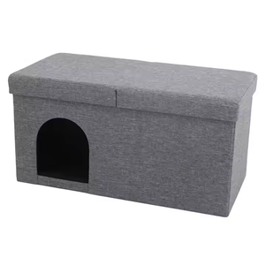 2024, muebles de sala de estar, Banco otomano de almacenamiento plegable, casa de madera rectangular <span class=keywords><strong>para</strong></span> mascotas <span class=keywords><strong>para</strong></span> <span class=keywords><strong>gatos</strong></span>, animales pequeños, esponja duradera - Product Image 3