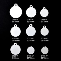 Plaque d'identification pour chien en métal, blanche, pour sublimation, avec film de protection, en aluminium, universelle, populaire, multi-tailles, cadeau d'affaires