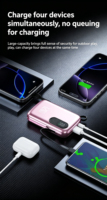 Power Bank Mini Portabel Darurat 120w 20000 Mah Pengisi Daya Baterai dengan Kabel Terintegrasi untuk Ponsel