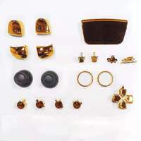 Kit de réparation complet de boutons plaqués brillants pour manette PS5, accessoires de jeu