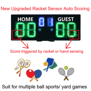 Marcador Digital LED con Sensor de Raqueta y Pantalla de Puntuación Desarrollado por la Fábrica Ganxin para Canchas de Pickleball y Juegos de Pádel - Product Image 2