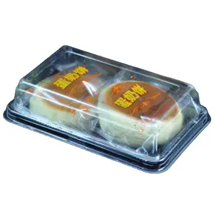 صندوق من البلاستيك بقشرة صدفية للحيوانات الأليفة من الدرجة الغذائية للكعك شفاف مع أغطية وحافظات عرض للأطعمة