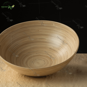 Vajilla de bambú ecológica, hecho a mano cuenco de fideos personalizado, juego de cuencos de bambú de Vietnam, vajilla de cocina ligera reutilizable - Product Image 4