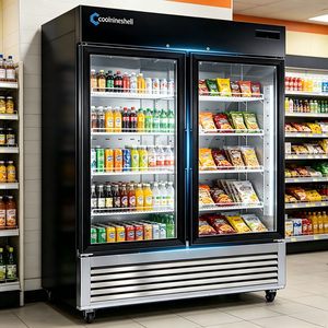 Réfrigérateur de présentation de viande en acier inoxydable pour restaurant, pour affinage à sec du bœuf, refroidissement par air, dégivrage automatique, 2 portes, contrôle numérique - Product Image 3
