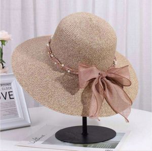 New Fashion Trade Lace Chain Yellow Beads Beach <b>Straw</b> <b>Hat</b> Summer Women - Product Image 1