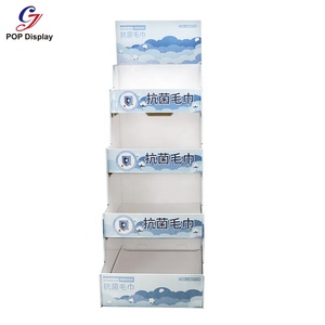 Dễ dàng lắp ráp 4 bước tông Kệ Riser hiển thị hình ảnh hàng hóa Kệ siêu thị tầng đứng cho khăn tắm bán lẻ - Product Image 4