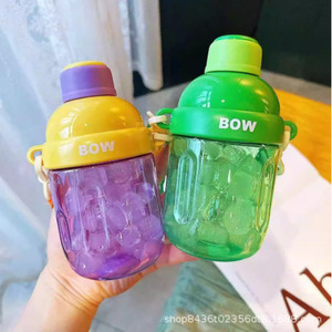 BOW Insulated Water Bottle 500Ml Portable Drinkware For Women Travel Use Solid Color PP Cup - Product Image 1