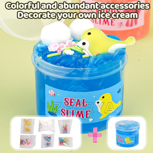Zhorya - Juego de 5 Slimes con Temática Marina, Recuerdos para Fiestas Infantiles, Alivio del Estrés, Juguete Sensorial, Frascos de Regalo - Product Image 4