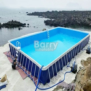 <span class=keywords><strong>Piscine</strong></span> rectangulaire hors sol en métal et acier, <span class=keywords><strong>piscine</strong></span> portable en PVC, qualité commerciale, à vendre - Product Image 3