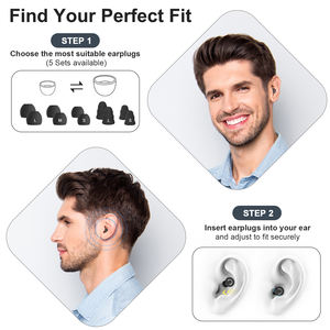 سدادة أذن مخصصة للنوم هادئة أطراف أذن إسفنجية للذاكرة سوداء للحد من الضوضاء سدادات أذن لحماية السمع للنوم مع فلتر - Product Image 6