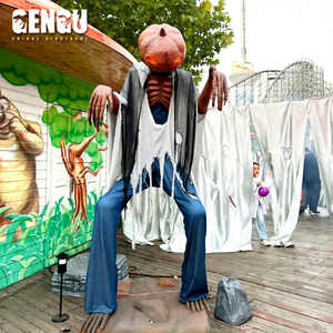Décorations d'Halloween Modèle d'homme de citrouille animatronique en plein air Produits personnalisés - Product Image 1