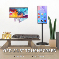 Écran tactile rotatif de 21,5 pouces LED blanc pour tablette mobile, moniteur Android 15, écran interactif Smart TV HDTV Wi-Fi
