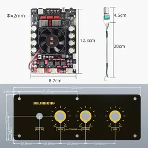 XY-T220H-W 220W*2 lossless BT audio amplifier module stereo pitch and bass adjustment <strong>TPA3251</strong> - Product Image 5