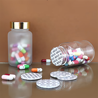 50 60 80 100 120 150 200ML Bouteille en verre de Capsule de supplément de pilule givré clair à large bouche avec bouchon en plastique pour l'utilisation de produits de santé