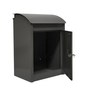 black outdoor smart parcel delivery box Outdoor parcel mail box parcel drop box