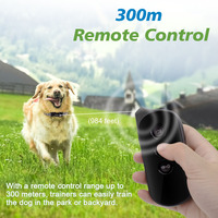 Collier de dressage pour chien étanche sans choc, télécommande 300M, vibration, bip, rechargeable, écologique, anti-aboiement