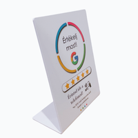 Support de table personnalisé en PVC avec affichage NFC pour les commentaires Google et code QR