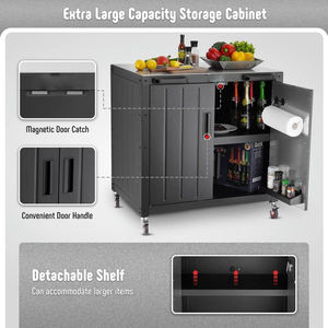 Carrito de Cocina Multifuncional para Exteriores AJUNION, Accesorios para <span class=keywords><strong>Barbacoa</strong></span>, Carrito de Bar para Exteriores, Mesa de Preparación de Alimentos, Soporte para <span class=keywords><strong>Horno</strong></span> de Pizza - Product Image 2