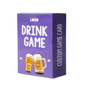 Fabricante Impresión personalizada 18 + Drinking Prompt Game of 100 Cards Card Game Deck con caja
