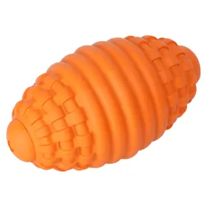 Orange Beef Scent Interactive Ball Dog Toy With Sound Durable Rubber Squeaky Dog Play Ball