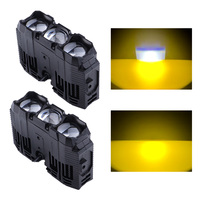 Feux LED de calandre, ampoules avant de voiture, phares de moto, projecteur à 3 lentilles, feux antibrouillard, feux auxiliaires tout-terrain