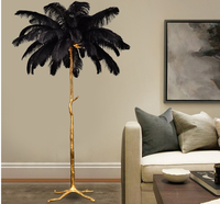 Lampe Led autoportante en plumes d'autruche, design moderne, produit de luxe, luminaire décoratif d'intérieur, idéal pour un Salon, vente en gros