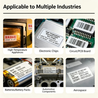 Autocollant d'étiquetage haute température pour PCB, personnalisé, imprimé, étanche, résistant à la chaleur, avertissement de risque d'incendie