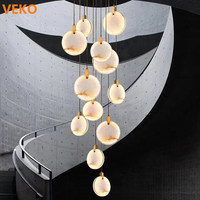 Plafonnier led suspendu en pierre naturelle au design moderne, luminaire décoratif d'intérieur, idéal pour un loft, un restaurant
