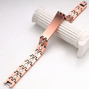 Nuevo y Moderno Anillo Geométrico de Cobre Antiguo con Baño de Cobre, <span class=keywords><strong>Terapia</strong></span> Magnética Bioenergética para el Alivio del Dolor y la Artritis, para Hombre, Aniversario - Product Image 5