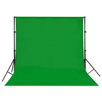 E-IMAGE MB36K фон из муслина 3*6 м фон для фотосъемки с изображением зеленого экрана с двумя подставками и телескопической перекладины