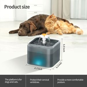 2025 Automatic Pet Water Fountain for Cats and Small Dogs with LED <b>Light</b> 67oz/2.1L Ultra Quiet Cat Drinking Fountain with Filter - Product Image 2