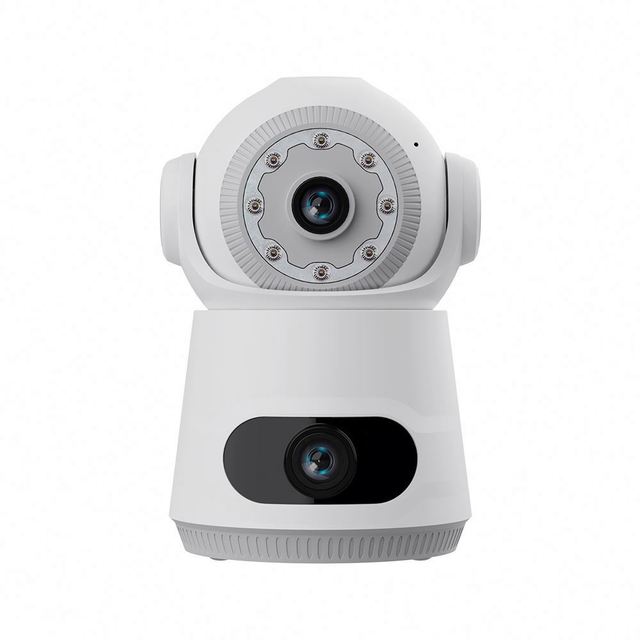 New  Dual Lens Camera 4MP HD Smart Home Wifi Security Camera for Baby Monitor Network Indoor Dual Lens Camera