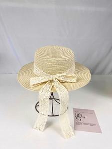 Corduroy Summer Foldable Uv Protect Bowknot <b>Straw</b> Hats for Women Wide Brim Packable Travel Bucket Hat - Product Image 4