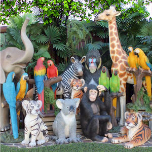 Reus Grote Hars Glasvezel Jungle Safari Dier Giraffe Zebra Tijger Aap Beeldhouwwerk Standbeeld Tuin <span class=keywords><strong>Ornament</strong></span> Voor Tuin - Product Image 4