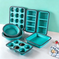 Moules à gâteau en silicone pliables personnalisés, isolés, faciles à démouler, résistants au four, moule de cuisson carré à 6/12 cavités