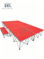 Scène portable antidérapante personnalisée pour l'extérieur et l'intérieur, plateforme de scène en aluminium, podium pour événements musicaux