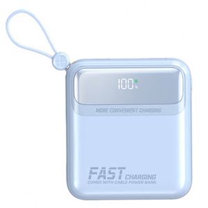 Dual Fast <b>Charger</b> 10000Mah Power Bank PD22.5W 1A Output Display Black Color Free Logo Print CE ROHS Certified Portable <b>Cable</b> - Product Image 1