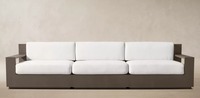 Ensemble de meubles de salon de jardin moderne de luxe en aluminium imperméable, canapé rond, fauteuils sectionnels, canapé d'extérieur
