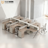 Bureau de travail modulaire extensible de qualité supérieure avec un design de panneau en bois durable pour un usage commercial