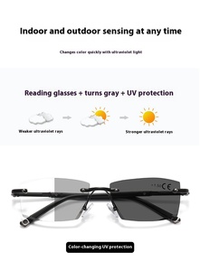 Gafas de Presbicia sin Montura, Gafas Anti Luz Azul, <span class=keywords><strong>Multifocales</strong></span>, con Cambio de Color, Anti Luz Azul - Product Image 5