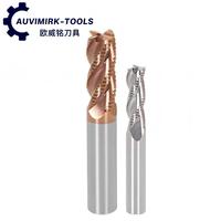 Fraise à dégrossir en carbure monobloc HRC55 à 4 dents, outil ondulé pour routeur CNC, pour le fraisage de l'acier rapide et de l'aluminium