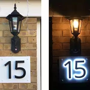 Modern Hotel Door Plate Touch Doorbell Switch With LED Illuminated Water Resistant Acrylic Door Room Number Sign Plate · image 6