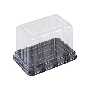 Bakery Retail Disposable Transparent Plastic Cake Box Square Plastic Display Packaging Box For Cake Food